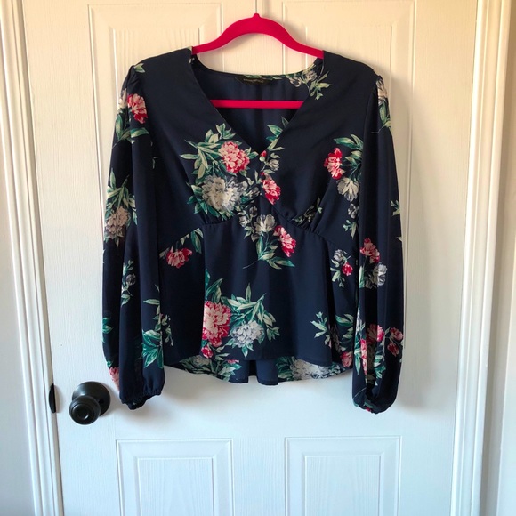 Peplum Floral Blouse - Picture 1 of 5